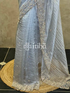 TISSUE ORGANZA HANDWORK SAREE