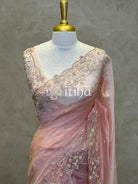 TISSUE ORGANZA HANDWORK SAREE