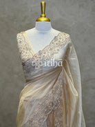 TISSUE ORGANZA HANDWORK SAREE