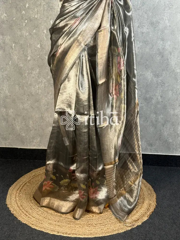 TISSUE ORGANZA PRINTED BANARASI SAREE
