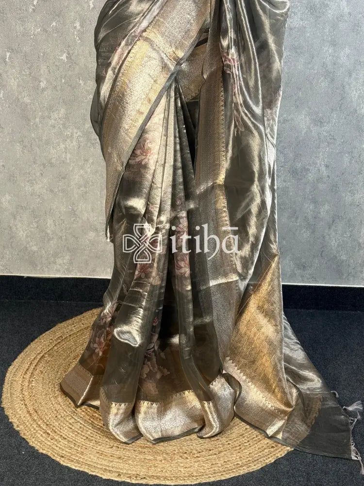 TISSUE ORGANZA PRINTED BANARASI SAREE