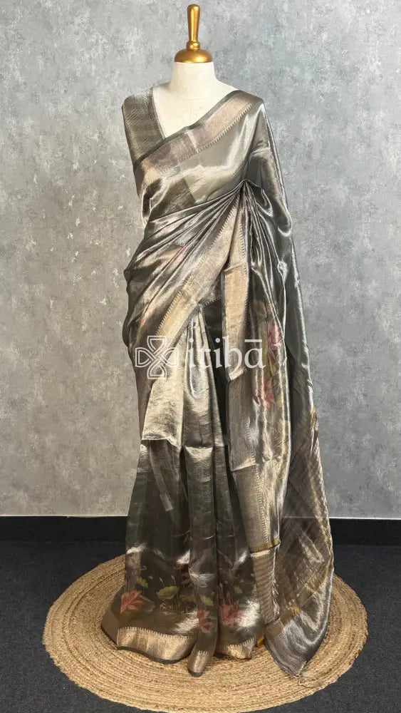 TISSUE ORGANZA PRINTED BANARASI SAREE