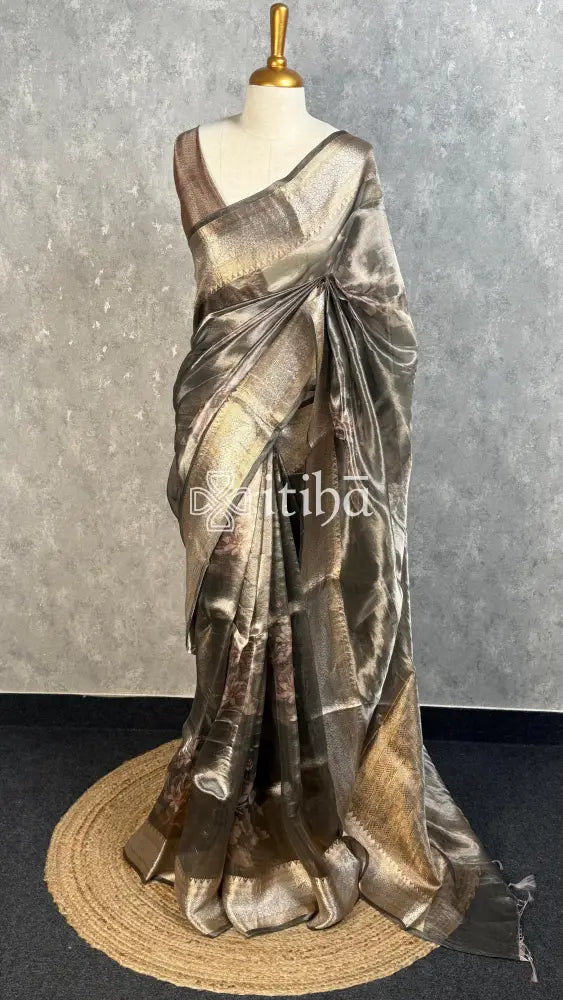 TISSUE ORGANZA PRINTED BANARASI SAREE