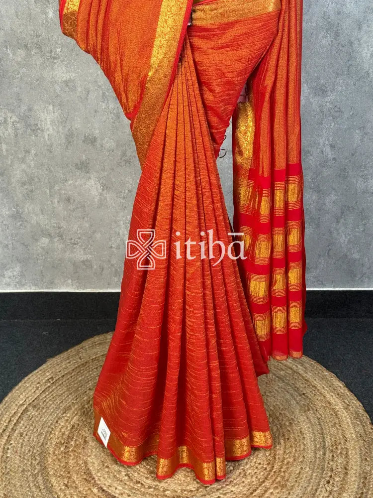 TISSUE SEMI SILK BANARASI SAREE