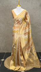 TISSUE SILK BANARASI SAREE - GOLDEN