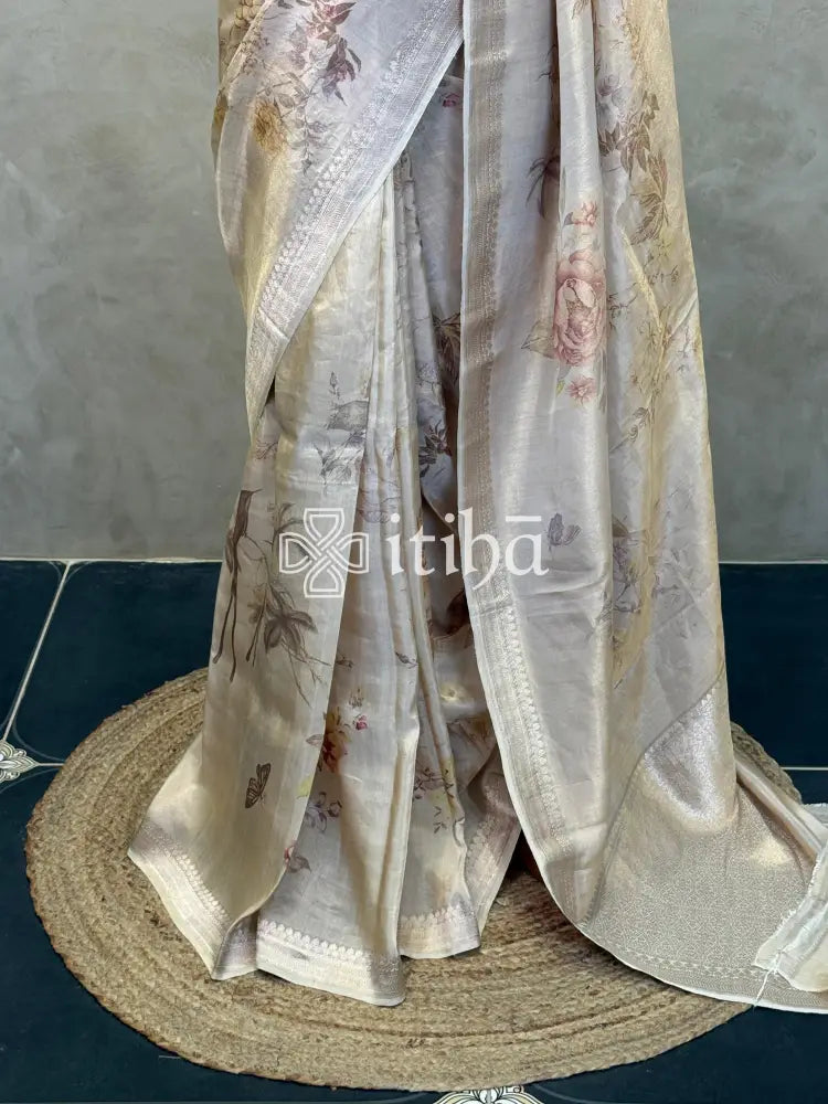TISSUE SILK DIGITAL PRINT BANARASI SAREE