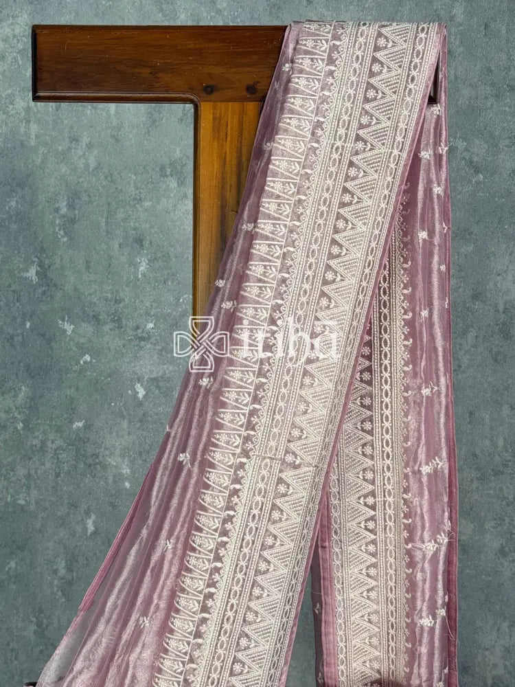TISSUE SILK ORGANZA EMBROIDERY SAREE