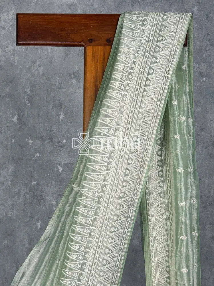 TISSUE SILK ORGANZA EMBROIDERY SAREE