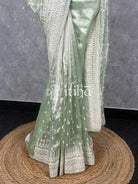 TISSUE SILK ORGANZA EMBROIDERY SAREE