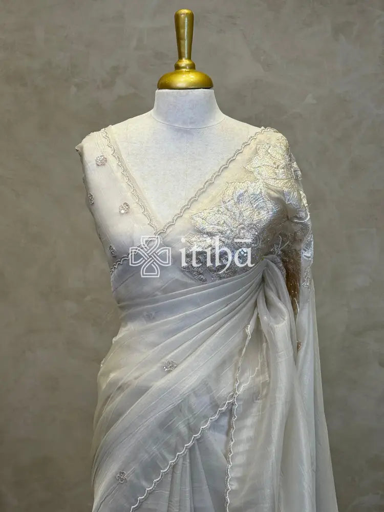 TURKISH APPLIQUE EMBROIDERY SAREE