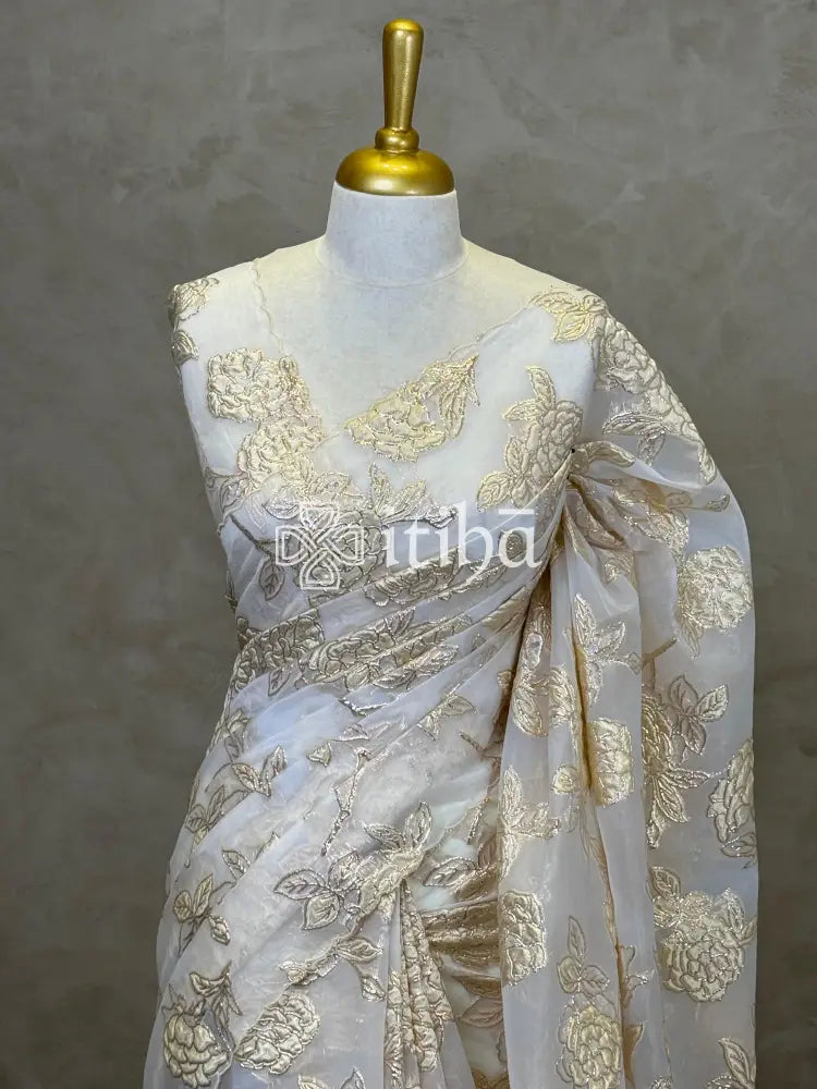TURKISH ORGANZA DESIGNER SAREE