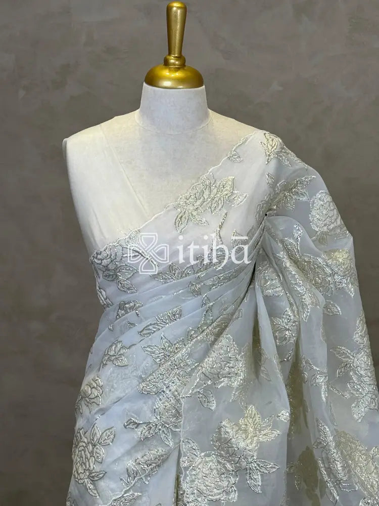 TURKISH ORGANZA DESIGNER SAREE
