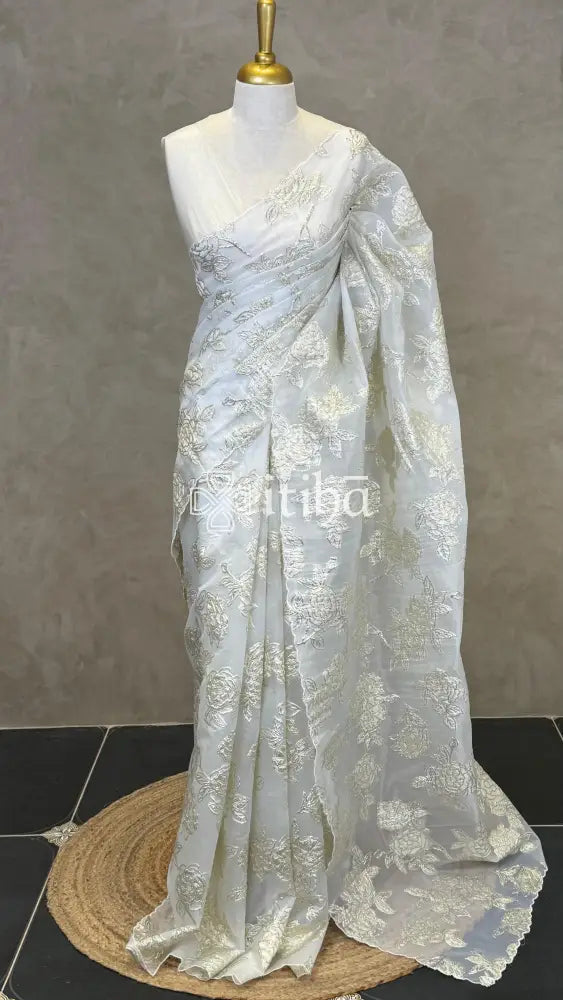 TURKISH ORGANZA DESIGNER SAREE