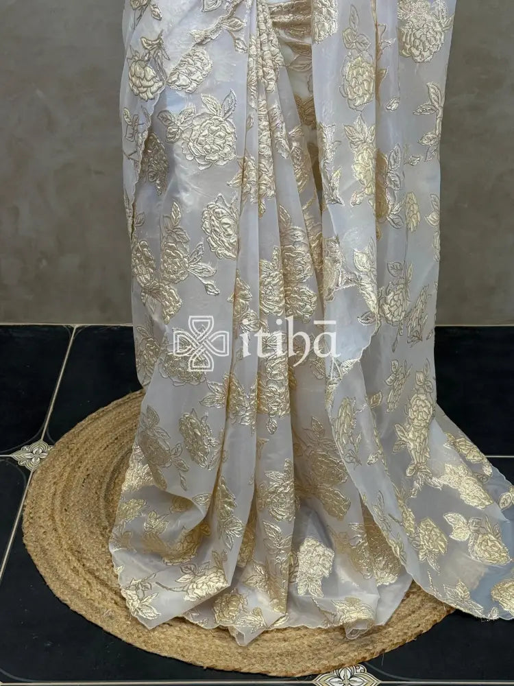 TURKISH ORGANZA DESIGNER SAREE