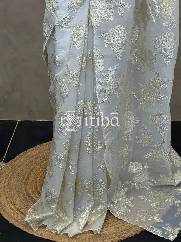 TURKISH ORGANZA DESIGNER SAREE