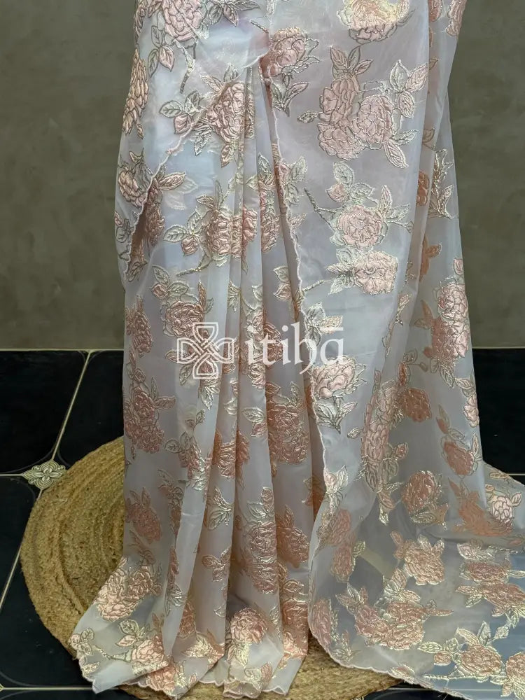 TURKISH ORGANZA DESIGNER SAREE