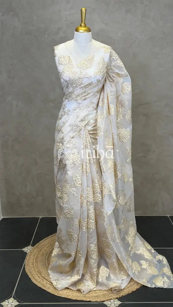 TURKISH ORGANZA DESIGNER SAREE