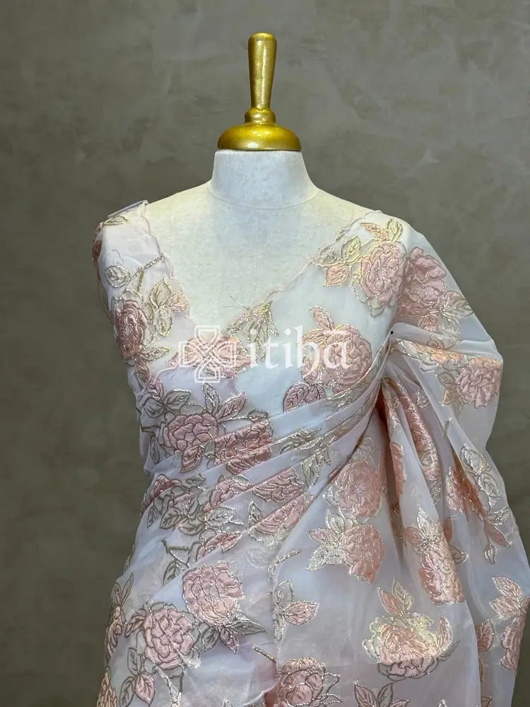 TURKISH ORGANZA DESIGNER SAREE