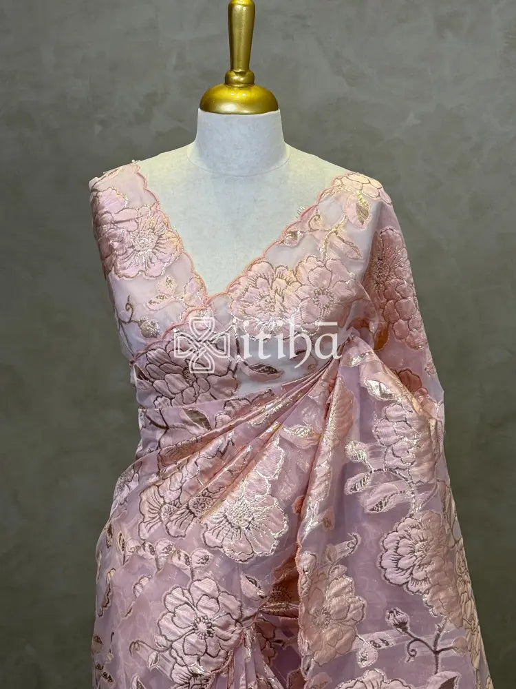 TURKISH ORGANZA DESIGNER SAREE