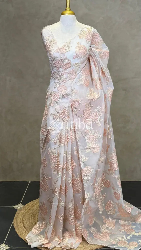 TURKISH ORGANZA DESIGNER SAREE