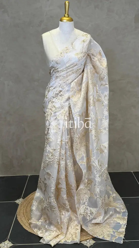TURKISH ORGANZA DESIGNER SAREE
