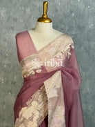 TURKISH ORGANZA EMBROIDERY SAREE