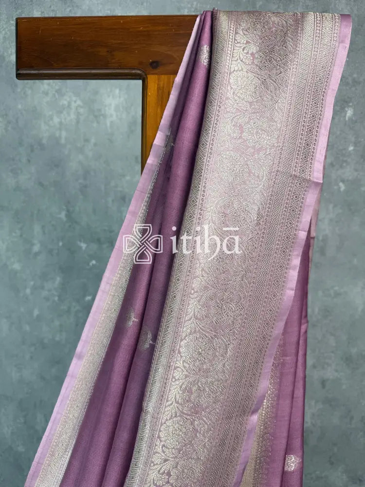 TUSSAR GEORGETTE CONTRAST BANARASI SAREE