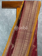 TUSSAR GEORGETTE HAND DYE BANARASI SAREE