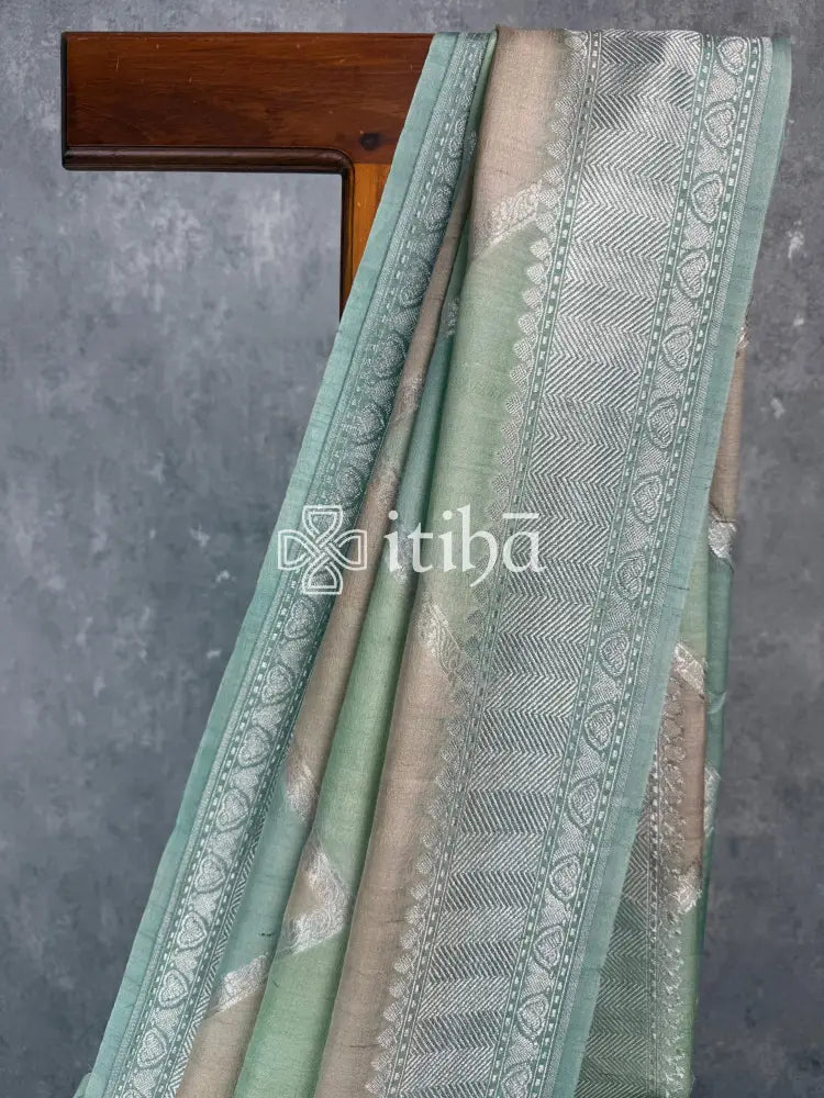 TUSSAR GEORGETTE PASTEL RANGKHART BANARASI SAREE