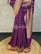 TUSSAR GEORGETTE ZARI BHUT BANARASI SAREE