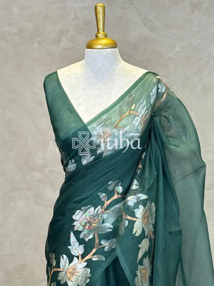 TUSSAR ORGANZA SAREE