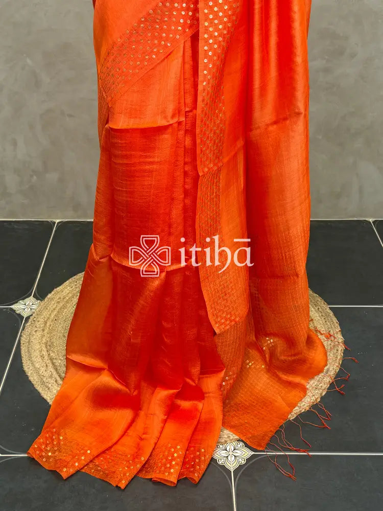 TUSSAR ORGANZA SAREE