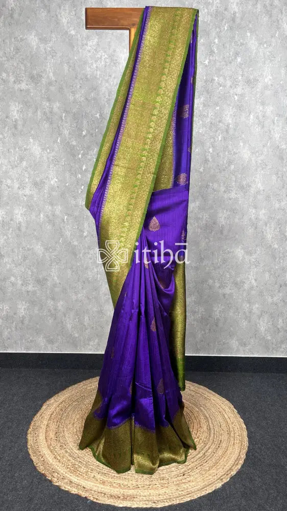TUSSAR RAW SILK BANARASI SAREE