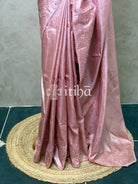 TUSSAR SILK APPLIQUE EMBROIDERY SAREE