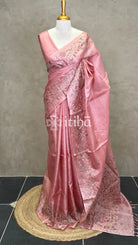 TUSSAR SILK EMBROIDERY SAREE