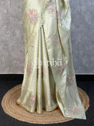 TUSSAR SILK EMBROIDERY SAREE