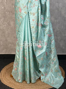TUSSAR SILK EMBROIDERY SAREE
