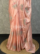 TUSSAR SILK EMBROIDERY SAREE