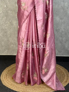 TUSSAR SILK EMBROIDERY SAREE