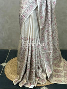 TUSSAR SILK EMBROIDERY SAREE