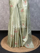 TUSSAR SILK EMBROIDERY SAREE