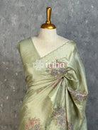 TUSSAR SILK EMBROIDERY SAREE
