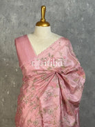 TUSSAR SILK EMBROIDERY SAREE