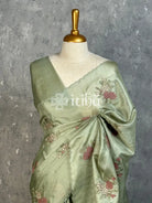 TUSSAR SILK EMBROIDERY SAREE