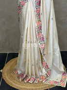 TUSSAR SILK EMBROIDERY SAREE