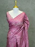 TUSSAR SILK TURKISH APPLIQUE EMBROIDERY SAREE