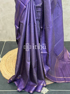TUSSAR SILK WEAVING SAREE - DEEP PURPLE