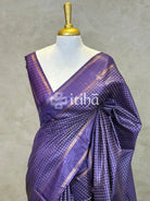 TUSSAR SILK WEAVING SAREE - DEEP PURPLE