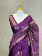 TUSSAR SILK ZARI CHECKS BANARASI SAREE