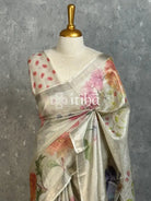 TUSSAR ZARI CHECKS PRINTED SAREE